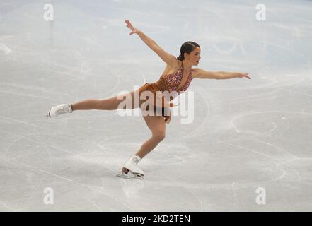 Natasha McKay aus Großbritannien beim Eiskunstlauf, Olympische Winterspiele 2022 in Peking, Capital Indoor Stadium, am 15. Februar 2022 in Peking, China. (Foto von Ulrik Pedersen/NurPhoto) Stockfoto