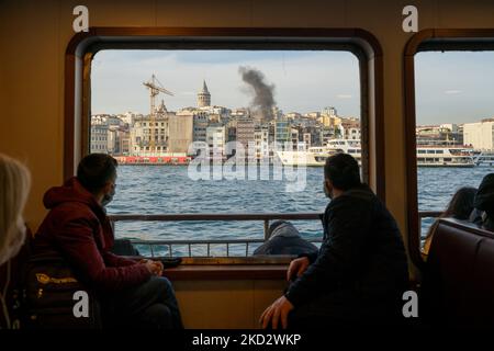 Tägliches Leben in Istanbul in der Türkei, am 16. Februar 2022. (Foto von Erhan Demirtas/NurPhoto) Stockfoto