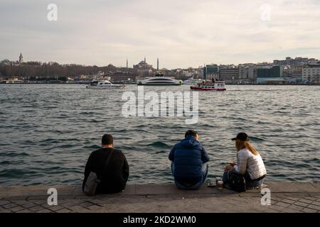 Tägliches Leben in Istanbul in der Türkei, am 16. Februar 2022. (Foto von Erhan Demirtas/NurPhoto) Stockfoto