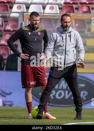 Menez Jeremy Reggina Portrait während des italienischen Fußballspiel der Serie B Reggina 1914 gegen Pordenone Calcio am 19. Februar 2022 im Stadio Oreste Granillo in Reggio Calabria, Italien (Foto: Valentina Giannettoni/LiveMedia/NurPhoto) Stockfoto