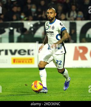 Arturo Vidal vom FC Internazionale Milano während des Serie-A-Spiels zwischen uns Salernitana und dem FC Internazionale Milano am 17. Dezember 2021 Stadion Arechi in Salerno, Italien (Foto: Gabriele Maricchiolo/NurPhoto) Stockfoto