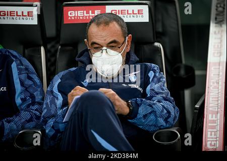 Lazio-Cheftrainer Maurizio Sarri während des spiels udinese Calcio gegen SS Lazio am 20. Februar 2022 im Stadion Friuli - Dacia Arena in Udine, Italien (Foto: Ettore Griffoni/LiveMedia/NurPhoto) Stockfoto