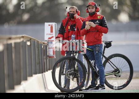 Charles Leclerc aus Monaco und Ferrari während des ersten Tages von F1 Tests auf dem Circuit de Barcelona-Catalunya am 23. Februar 2022 in Barcelona, Spanien. (Foto von Jose Breton/Pics Action/NurPhoto) Stockfoto