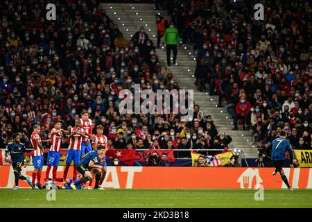 Cristiano Ronaldo während der UEFA Champions League-Runde von sechzehn First Leg One-Spielen zwischen Atletico de Madrid und Manchester United am 23. Februar 2022 in Wanda Metropolitano in Madrid, Spanien. (Foto von Rubén de la Fuente Pérez/NurPhoto) Stockfoto