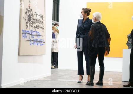 Königin Letizia von Spanien während der Eröffnung der Internationalen Messe für zeitgenössische Kunst ARCO 41. auf der IFEMAMadrid, 24. Februar 2022, in Madrid, Spanien. (Foto von Oscar Gonzalez/NurPhoto) Stockfoto
