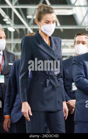 Königin Letizia von Spanien während der Eröffnung der Internationalen Messe für zeitgenössische Kunst ARCO 41. auf der IFEMAMadrid, 24. Februar 2022, in Madrid, Spanien. (Foto von Oscar Gonzalez/NurPhoto) Stockfoto