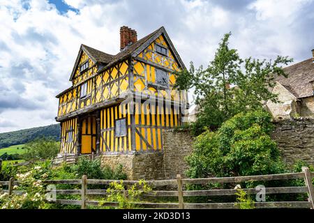 Das Stokesay Castle in der Nähe von Ludlow in Shropshire, Großbritannien Stockfoto