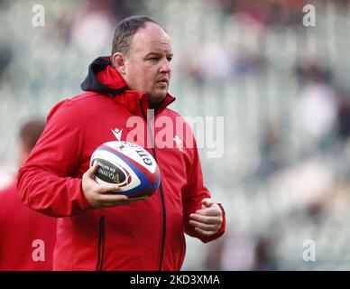 Gareth Williams Assistant Coach-Breakdown beim Guinness Six Nations-Spiel zwischen England und Wales, im Twickenham Stadium am 26.. Februar 2022 in London, England (Foto by Action Foto Sport/NurPhoto) Stockfoto