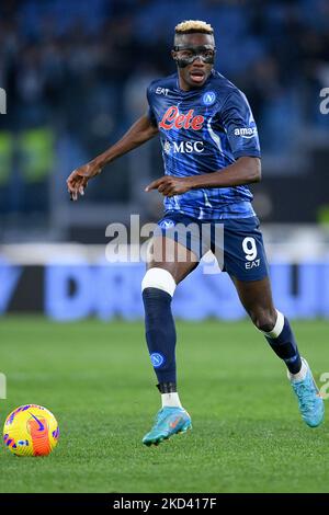 Victor Osimhen von SSC Napoli während der Serie Ein Spiel zwischen SS Lazio und SSC Napoli im Stadio Olimpico, Rom, Italien am 27. Februar 2022. (Foto von Giuseppe Maffia/NurPhoto) Stockfoto