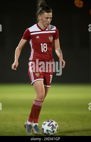 Ekaterina Pantiukhina aus Russland in Aktion während des internationalen Freundschaftsspiel zwischen Russland W und Irland W im La Manga Club am 19. Februar 2022 in Cartagena, Spanien. (Foto von Jose Breton/Pics Action/NurPhoto) Stockfoto