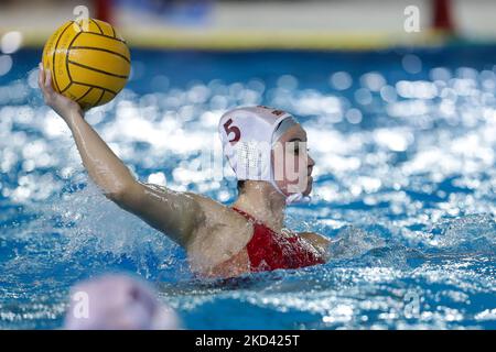 S. Giustini (SIS Roma) beim Wasserball-Spiel der italienischen Serie A1 Frauen SIS Roma gegen RN Florentia am 01. März 2022 im Polo Acquatico Frecciarossa in Roma, Italien (Foto: Luigi Mariani/LiveMedia/NurPhoto) Stockfoto