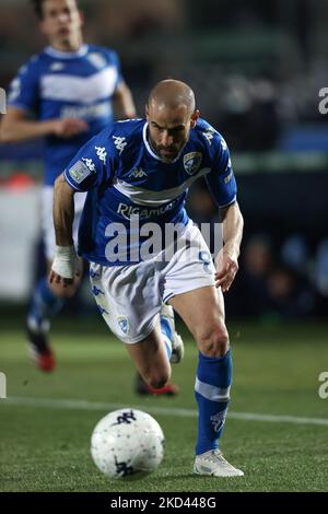 Rodrigo Palacio (Brescia Calcio) in Aktion beim Spiel der italienischen Fußball-Serie B Brescia Calcio gegen AC Perugia am 01. März 2022 im Stadio Mario Rigamonti in Brescia, Italien (Foto: Francesco Scaccianoce/LiveMedia/NurPhoto) Stockfoto