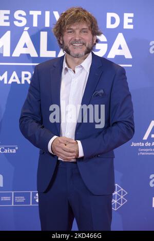 Salva Reina nimmt an der Präsentation des Filmfestivals von Malaga 25. im Hotel „Rosewood Villa Magna“ in Madrid, Spanien Teil (Foto von Carlos Dafonte/NurPhoto) Stockfoto