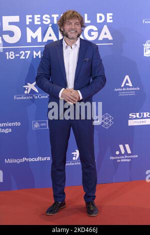 Salva Reina nimmt an der Präsentation des Filmfestivals von Malaga 25. im Hotel „Rosewood Villa Magna“ in Madrid, Spanien Teil (Foto von Carlos Dafonte/NurPhoto) Stockfoto