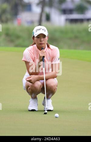 Hinako Shibuno aus Japan in Aktion während des vierten Runden der HSBC Women's World Championship im Sentosa Golf Club am 6. März 2022 in Singapur. (Foto von Suhaimi Abdullah/NurPhoto) Stockfoto