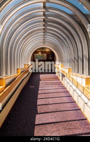 Innen; Boggs Besucherzentrum; Portage Lake; Chugach National Forest; Portage; Alaska; USA Stockfoto