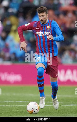 Gerard Pique aus Barcelona während des La Liga Santander-Spiels zwischen Elche CF und FC Barcelona im Estadio Manuel Martinez Valero am 6. März 2022 in Elche, Spanien. (Foto von Jose Breton/Pics Action/NurPhoto) Stockfoto