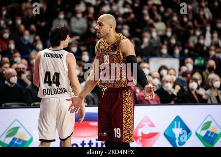 Jordan Morgan (Umana Reyer Venezia) während der Basketball EuroCup Meisterschaft Umana Reyer Venezia gegen Virtus Segafredo Bologna am 09. März 2022 im Palasport Taliercio in Venedig, Italien (Foto: Mattia Radoni/LiveMedia/NurPhoto) Stockfoto