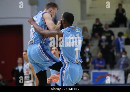 Gevi Napoli Basket während der italienischen Basketball A Serie Championship Vanoli Basket Cremona vs GeVi Napoli am 09. März 2022 im Palazzetto dello Sport Mario Radi in Cremona, Italien (Foto von Matteo Casoni/LiveMedia/NurPhoto) Stockfoto