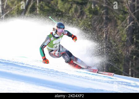 BRAATHEN Lucas (NOR) beim alpinen Skirennen FIS Alpine Ski World Cup 2022 - Riesenslalom von Kranjska Gora am 12. März 2022 auf der Kranjska Gora in Kranjska Gora, Slowenien (Foto: Luca Tedeschi/LiveMedia/NurPhoto) Stockfoto