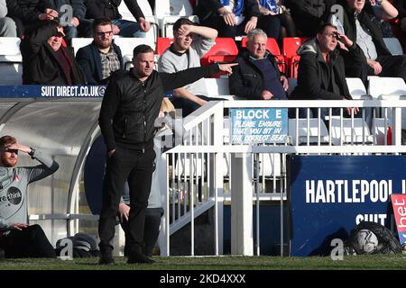 Orient-Manager Richie Wellens während des Spiels der Sky Bet League 2 zwischen Hartlepool United und Leyton Orient im Victoria Park, Hartlepool, am Samstag, 12.. März 2022. (Foto von Mark Fletcher/MI News/NurPhoto) Stockfoto