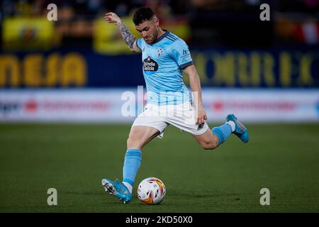 Javi Galan von Celta de Vigo in Aktion während des La Liga Santander Spiels zwischen Villarreal CF und RC Celta de Vigo im Estadio de la Ceramica, 12. März 2022, Villarreal, Spanien (Foto von David Aliaga/NurPhoto) Stockfoto