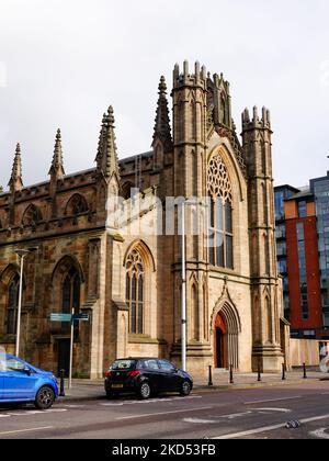 Metropolitan Cathedral of St. Andrew, georgisch-katholische Kathedrale, Clyde St, Glasgow, Schottland, VEREINIGTES KÖNIGREICH. Stockfoto