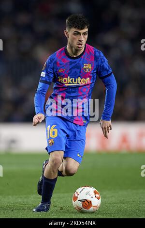 Pedri von Barcelona während der UEFA Europa League Runde von 16 Leg One Spiel zwischen dem FC Barcelona und Galatasaray im Camp Nou am 10. März 2022 in Barcelona, Spanien. (Foto von Jose Breton/Pics Action/NurPhoto) Stockfoto