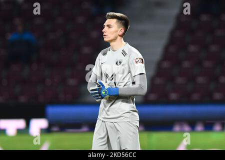 Porträt des Torhüters des FC Voluntari, Mihai Popa während des Spiels CFR Cluj - FC Voluntari während der ersten Etappe der Rumänischen Liga 1 Play off, umstritten im Dr. Constantin Radulescu Stadion, Cluj-Napoca, 12. März 2022 (Foto: Flaviu Buboi/NurPhoto) Stockfoto