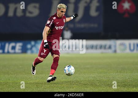 Cristian Manea in Aktion während des Spiels CFR Cluj - FC Voluntari während der ersten Etappe der rumänischen Liga 1 Play off, umstritten auf Dr. Constantin Radulescu Stadion, Cluj-Napoca, 12. März 2022 (Foto von Flaviu Buboi/NurPhoto) Stockfoto