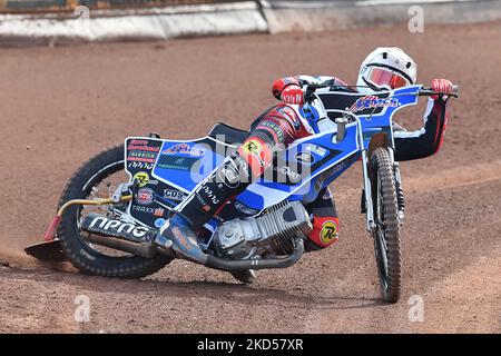 Archie Freeman von Belle Vue Cool Running Colts während des Belle Vue Aces Press Day im National Speedway Stadium am Montag, 14.. März 2022. (Foto: Eddie Garvey/MI News/NurPhoto) Stockfoto