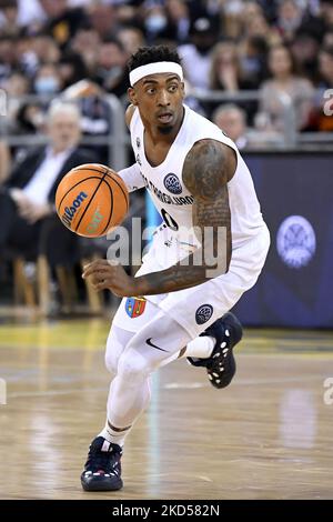 Karel Guzman während des Spiels U-BT Cluj-Napoca gegen Unicaja Baloncesto Malaga in BT Arena aus Cluj-Napoca bestritten, 8. März 2022 (Foto: Flaviu Buboi/NurPhoto) Stockfoto