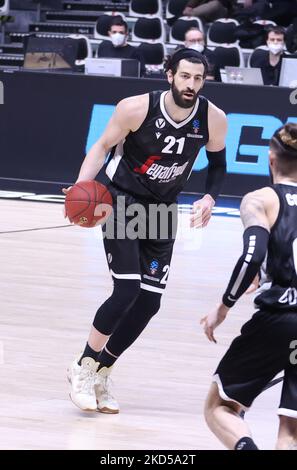 Tornike Shengelia (Segafredo Virtus Bologna) während des Eurocup-Turniermatches Segafredo Virtus Bologna gegen. Cedevita Olimpija Ljubljana in der Segafredo Arena - Bologna, 16. März 2022 (Foto: Michele Nucci/LiveMedia/NurPhoto) Stockfoto