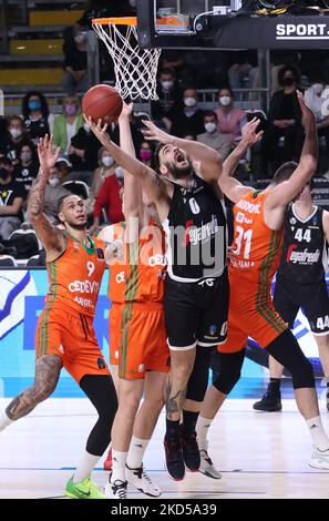 Amedeo Tessitori (Segafredo Virtus Bologna) während des Eurocup-Turniermatches Segafredo Virtus Bologna gegen. Cedevita Olimpija Ljubljana in der Segafredo Arena - Bologna, 16. März 2022 (Foto: Michele Nucci/LiveMedia/NurPhoto) Stockfoto