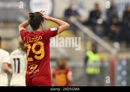 Paloma Lazaro von AS Roma Women während der 17. Tage der Serie A Meisterschaft zwischen A.S. Roma Frauen und A.C. Mailand im stadio Tre Fontane am 19.. März 2022 in Rom, Italien. (Foto von Domenico Cippitelli/LiveMedia/NurPhoto) Stockfoto