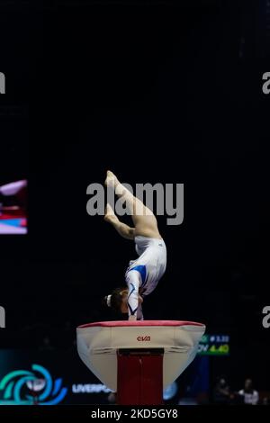 Liverpool, Großbritannien. 05.. November 2022. Liverpool, England, November 5. 2022 tritt während des Apparat Finals bei den FIG World Gymnastics Championships in der M&S Bank Arena in Liverpool, England an Dan O' Connor (Dan O' Connor/SPP) Credit: SPP Sport Press Photo. /Alamy Live News Stockfoto