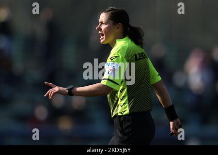 Kateryna Monzul' Gesten während des italienischen Fußballspiels Serie A Frauen Inter - FC Internazionale gegen UC Sampdoria am 20. März 2022 im Suning Center in Mailand, Italien (Foto: Francesco Scaccianoce/LiveMedia/NurPhoto) Stockfoto