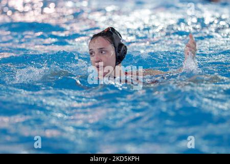 Agnese Cocchiere (SIS Roma) beim italienischen Wasserball-Finale der Frauen Coppa Italia - SIS Roma gegen Plebiscito Padova am 20. März 2022 im Polo Acquatico Frecciarossa in Roma, Italien (Foto: Luigi Mariani/LiveMedia/NurPhoto) Stockfoto