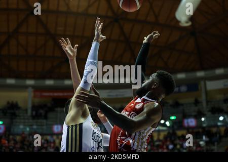 Richard Davis Jr. Corey (Allianz Pallacanestro Trieste) während der italienischen Basketball A Serie Championship Allianz Pallacanestro Trieste vs Fortitudo Bologna am 20. März 2022 im Allianz Dome in Triest, Italien (Foto: Luca Tedeschi/LiveMedia/NurPhoto) Stockfoto