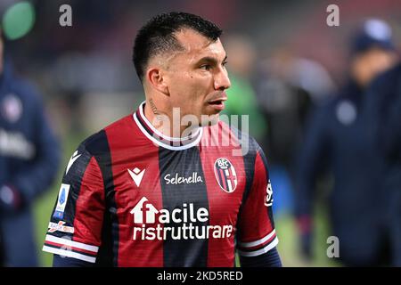 Gary Medel (FC Bologna) Porträt während des spiels der italienischen Fußballserie A des FC Bologna gegen Atalanta BC am 20. März 2022 im Renato Dall'Ara Stadion in Bologna, Italien (Foto: Gianluca Ricci/LiveMedia/NurPhoto) Stockfoto
