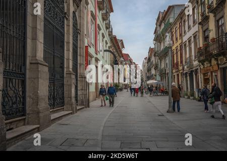 Rua das Flores Street - Porto, Portugal Stockfoto