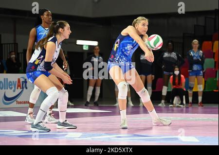 Celine Van Gestel (Il Bisonte Firenzy) beim Volleyball Italian Serie A1 Frauenspiel Il Bisonte Firenzy gegen Bartoccini Fortinfissi Perugia am 23. März 2022 im Pala Wanny in Florenz, Italien (Foto: Filippo Tomasi/LiveMedia/NurPhoto) Stockfoto