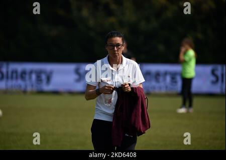 Manuela Tesse (Pomigliano)Chefcoach beim italienischen Fußballspiel Serie A Frauen Hellas Verona Frauen gegen Calcio Pomigliano am 26. März 2022 im Sinergy-Stadion in Verona, Italien (Foto: Giancarlo Dalla Riva/LiveMedia/NurPhoto) Stockfoto