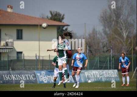 Caterina Ambrosi (Verona) beim italienischen Fußballspiel Serie A Frauen Hellas Verona Frauen gegen Calcio Pomigliano am 26. März 2022 im Sinergy-Stadion in Verona, Italien (Foto: Giancarlo Dalla Riva/LiveMedia/NurPhoto) Stockfoto