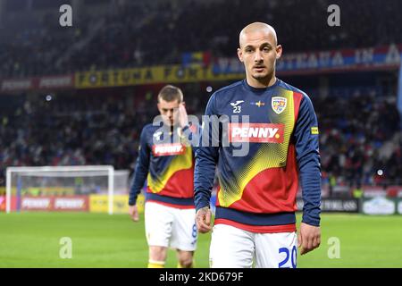 Ionut Mitrita im Einsatz beim internationalen Freundschaftsspiel zwischen Rumänien und Griechenland im Stadion Steaua am 25. März 2022 in Bukarest, Rumänien. (Foto von Alex Nicodim/NurPhoto) Stockfoto