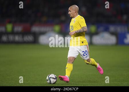 Ionut Mitrita im Einsatz beim internationalen Freundschaftsspiel zwischen Rumänien und Griechenland im Stadion Steaua am 25. März 2022 in Bukarest, Rumänien. (Foto von Alex Nicodim/NurPhoto) Stockfoto