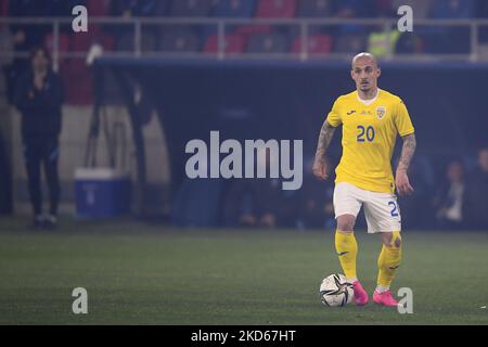 Ionut Mitrita im Einsatz beim internationalen Freundschaftsspiel zwischen Rumänien und Griechenland im Stadion Steaua am 25. März 2022 in Bukarest, Rumänien. (Foto von Alex Nicodim/NurPhoto) Stockfoto