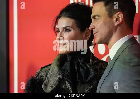 NEW YORK, NEW YORK - 28. MÄRZ: Julianna Margulies und Keith Lieberthal nehmen am 28. März 2022 an der Eröffnungsnacht der 'Plaza Suite' in New York City Teil. (Foto von John Nacion/NurPhoto) Stockfoto