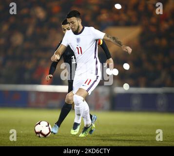 Sam Greenwood (Leeds United) aus England U20 während der Under 20 Internationale zwischen England unter 20 und Deutschland unter 20 im JobServe Community Stadium, Colchester am 29.. März 2022 (Foto by Action Foto Sport/NurPhoto) Stockfoto