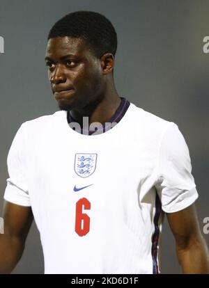 Clinton Mola von England U20 während der Under 20 Internationale zwischen England unter 20 und Deutschland unter 20 im JobServe Community Stadium, Colchester am 29.. März 2022 (Foto by Action Foto Sport/NurPhoto) Stockfoto